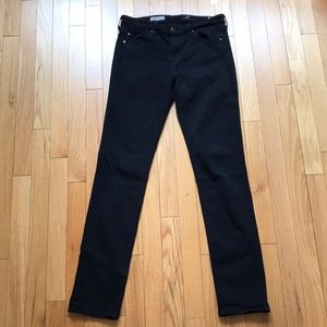 Ag Adriano Goldschmied Size 28R The Midrise Stevie Black Straight Slim Jeans